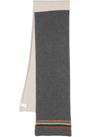 Paul Smith Two-tone stripe-border scarf