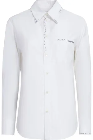 Marni Logo-embroidered cotton shirt