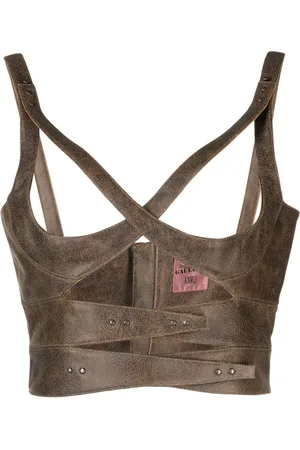 Jean Paul Gaultier X KNWLS leather bustier top