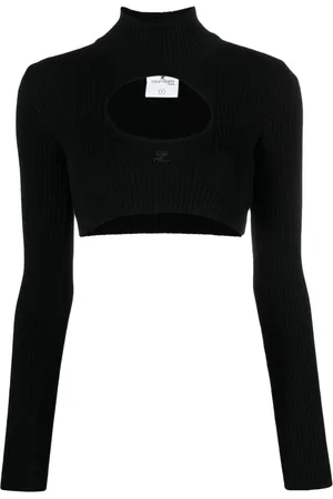 Courrèges Logo-embroidered cut-out jumper
