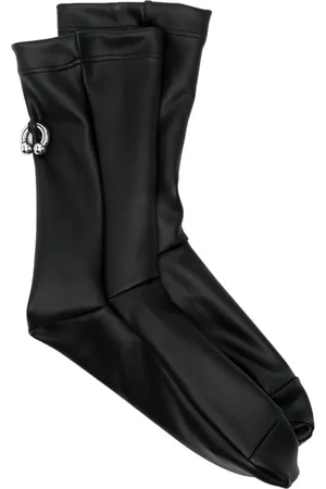 MELITTA BAUMEISTER Pierced faux-leather socks