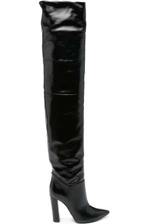 Serafini 120mm leather pointy-toe boots