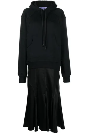 OFF-WHITE Logo-printed hooded midi dress