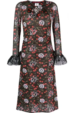 Chopova Lowena Windsucker semi-sheer midi dress