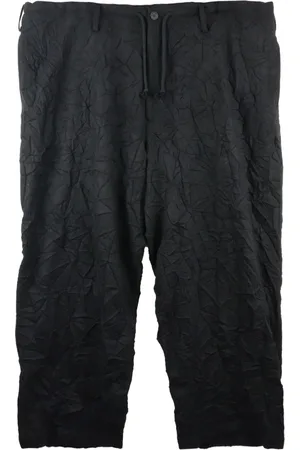 YOHJI YAMAMOTO Crinkled wool-blend shorts