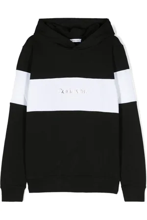 Calvin Klein Foil logo-print panelled hoodie