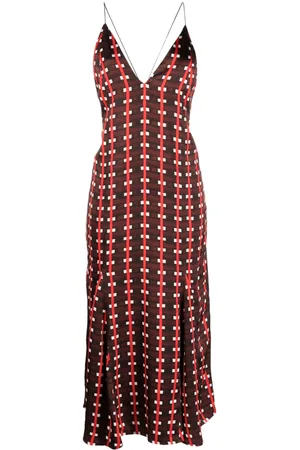 WALES BONNER Geometric-print V-neck maxi dress