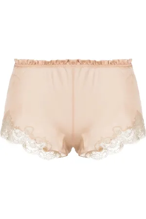 CARINE GILSON Calais Caudry-lace silk shorts