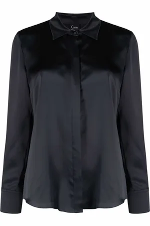 CARINE GILSON Long-sleeve silk-satin shirt