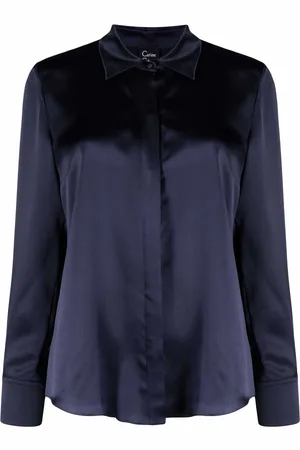 CARINE GILSON Long-sleeve silk-satin shirt