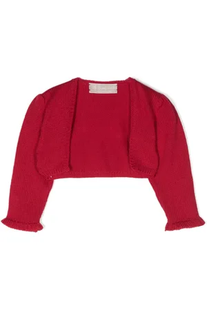 LA STUPENDERIA Ribbed-trim cropped cardigan
