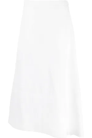 Jil Sander Asymmetric linen midi skirt
