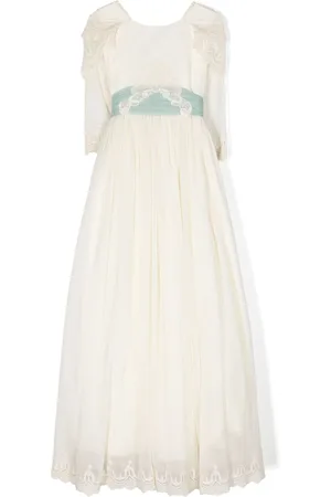 Manuela Macías Lace-detailing round-neck dress