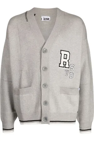 Izzue Letter-patch button-up cardigan