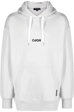 Comme des Garçons Logo-embroidered drop-shoulder hoodie