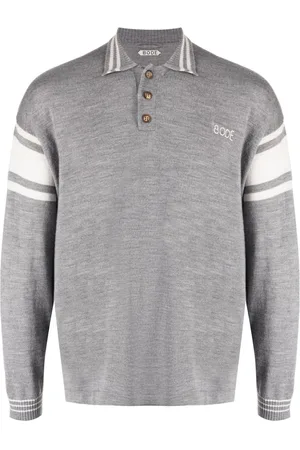 BODE Logo-embroidered striped polo shirt