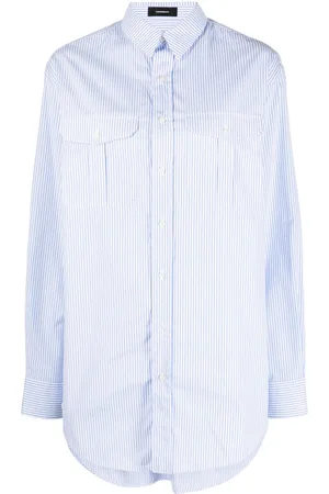 WARDROBE.NYC Striped cotton shirtdress