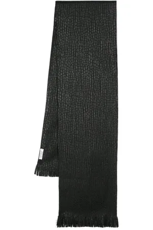 Saint Laurent 1990s textured silk-blend scarf