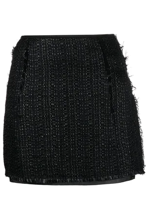 Lanvin Metallic tweed A-line miniskirt