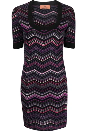 Missoni Zigzag-woven short-sleeve minidress