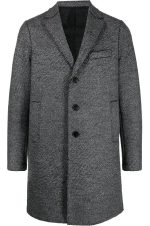 Harris Wharf London Herringbone single-breasted coat
