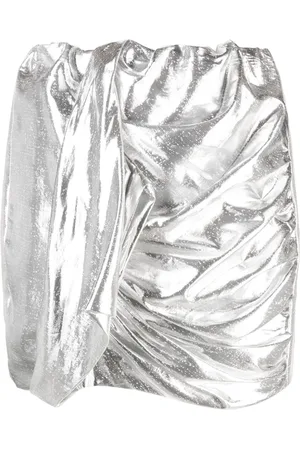 IRO Seiko draped lamé miniskirt