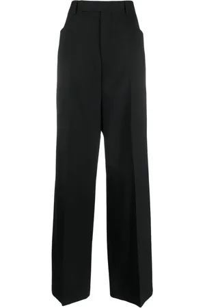 Rick Owens Pressed-crease concealed-fastening tailored trousers