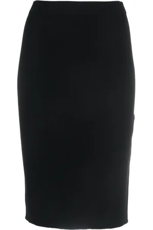 Saint Laurent Fine-knit pencil skirt
