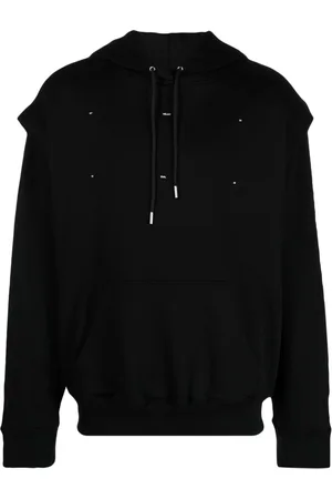 HELIOT EMIL Logo-embroidered cotton hoodie