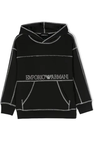 Emporio Armani Logo-print cotton hoodie
