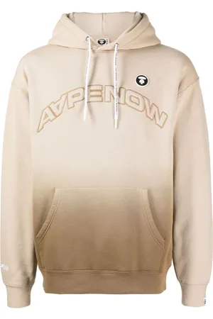 A Bathing Ape Logo-embroidered ombré hoodie