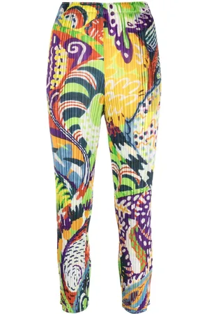 PLEATS PLEASE ISSEY MIYAKE Snowrunner graphic-print pleated trousers