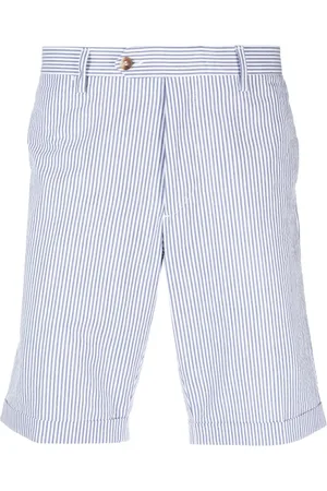 LARDINI Striped cotton chino shorts