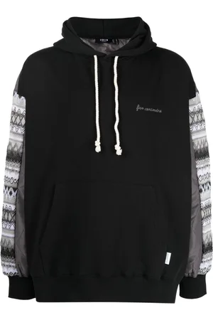 FIVE CM Logo-embroidered cotton hoodie