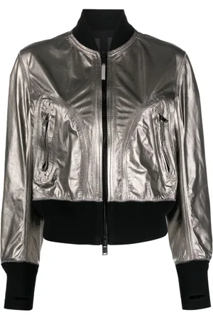 ISAAC SELLAM EXPERIENCE Metallic leather bomber jacket