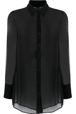 MAISON CLOSE Long-sleeve semi-sheer shirt