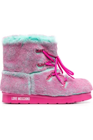 Moschino Two-tone faux-fur boots