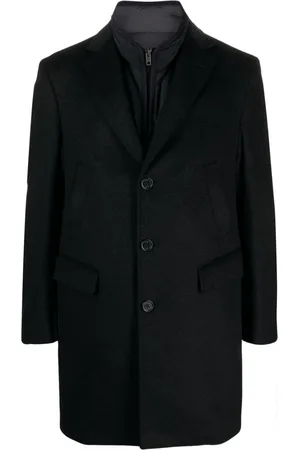 FAY Layered wool-blend coat