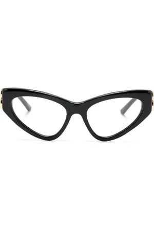 Balenciaga Logo-plaque cat-eye frame glasses