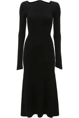 Victoria Beckham Ribbed stretch-wool midi dress