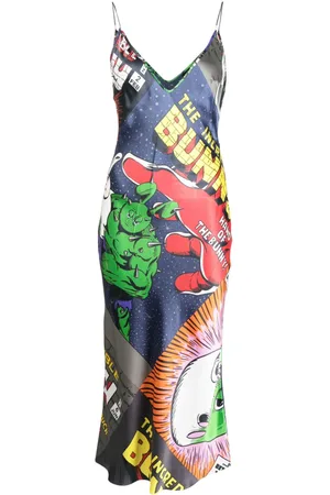 Natasha Zinko Comics-print slip dress