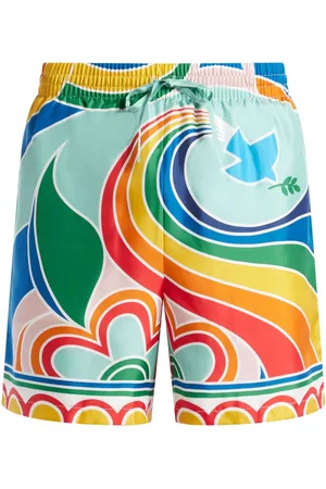 Casablanca Le Pouvoir des Fleurs silk shorts