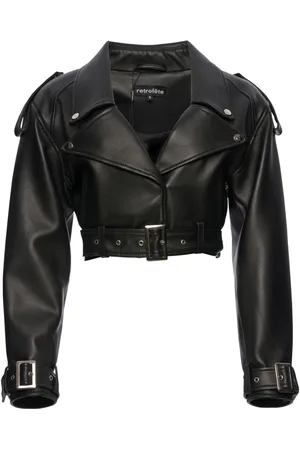 Retrofete Victoria cropped biker jacket
