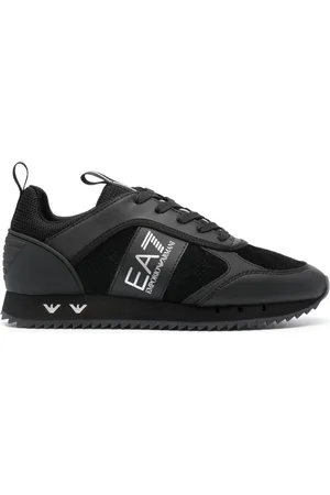 EA7 Logo-print panelled sneakers