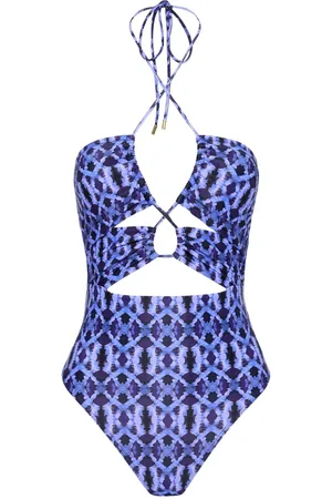 Rebecca Vallance Shiloh ikat-print one-piece