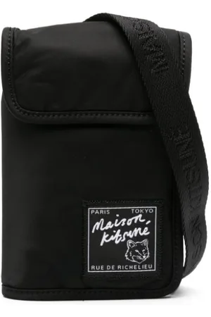 Maison Kitsuné Logo-patch padded messenger bag