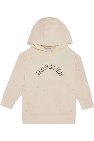 Moncler Rhinestone-embellished logo-print cotton hoodie