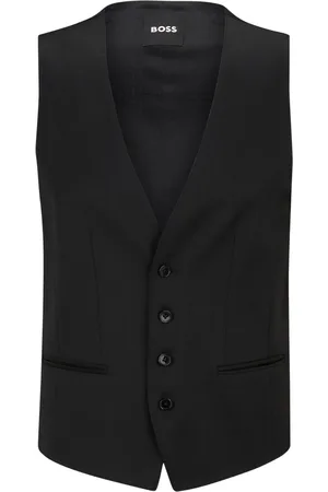 HUGO BOSS Single-breasted tailored waistcoat