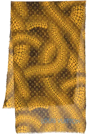 LOUIS VUITTON X Yayoi Kusama polka dot frayed scarf