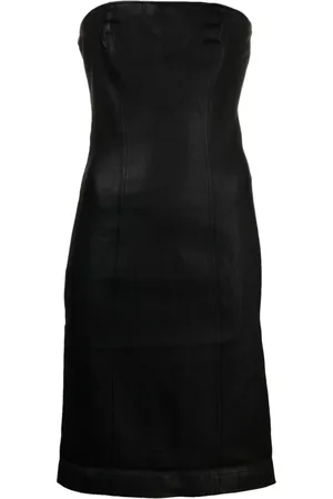 Ludovic De Saint Sernin Strapless leather minidress